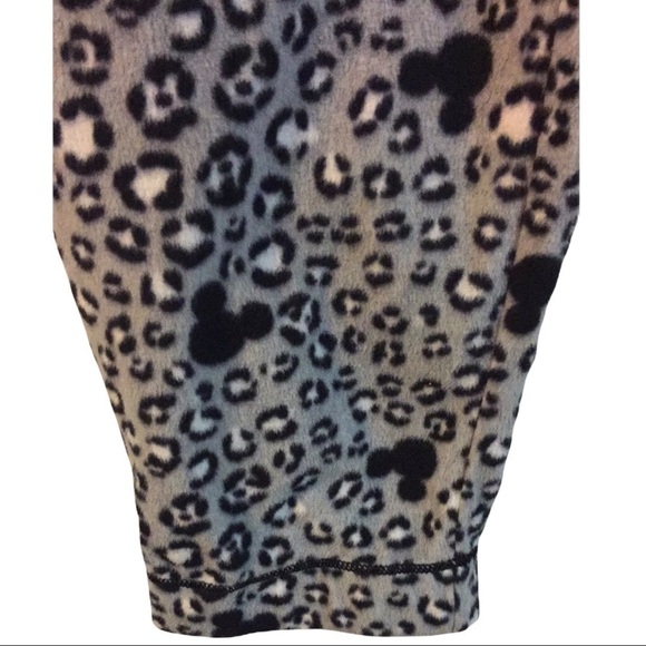 MICKEY Mouse snow leopard lounge/jogger red drawstring pant Gray/blk/wht red XL - Picture 7 of 10
